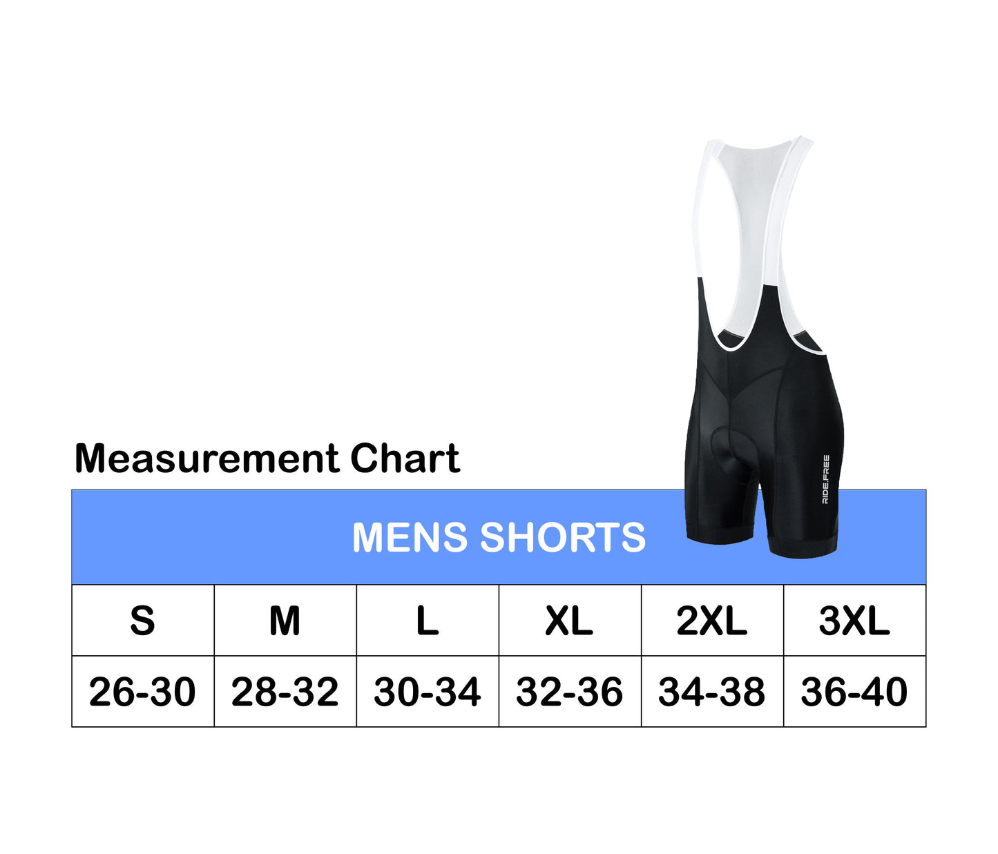 Cycling Shorts - BIB - Gel Chamois - Reflective Logo - Mens