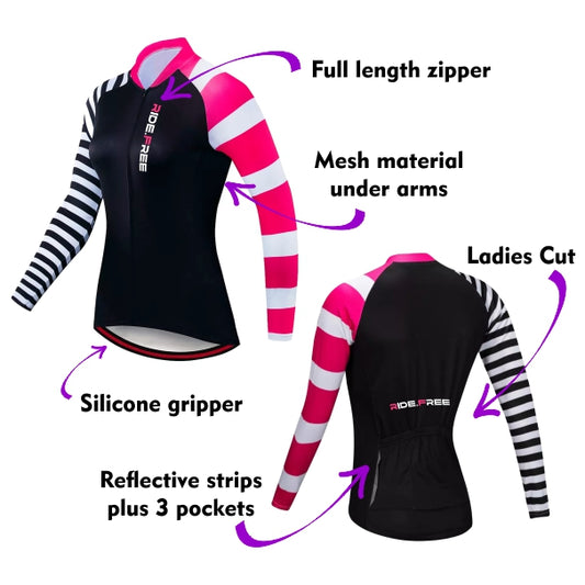 Candy Cycling Jersey – Ladies Long Sleeve