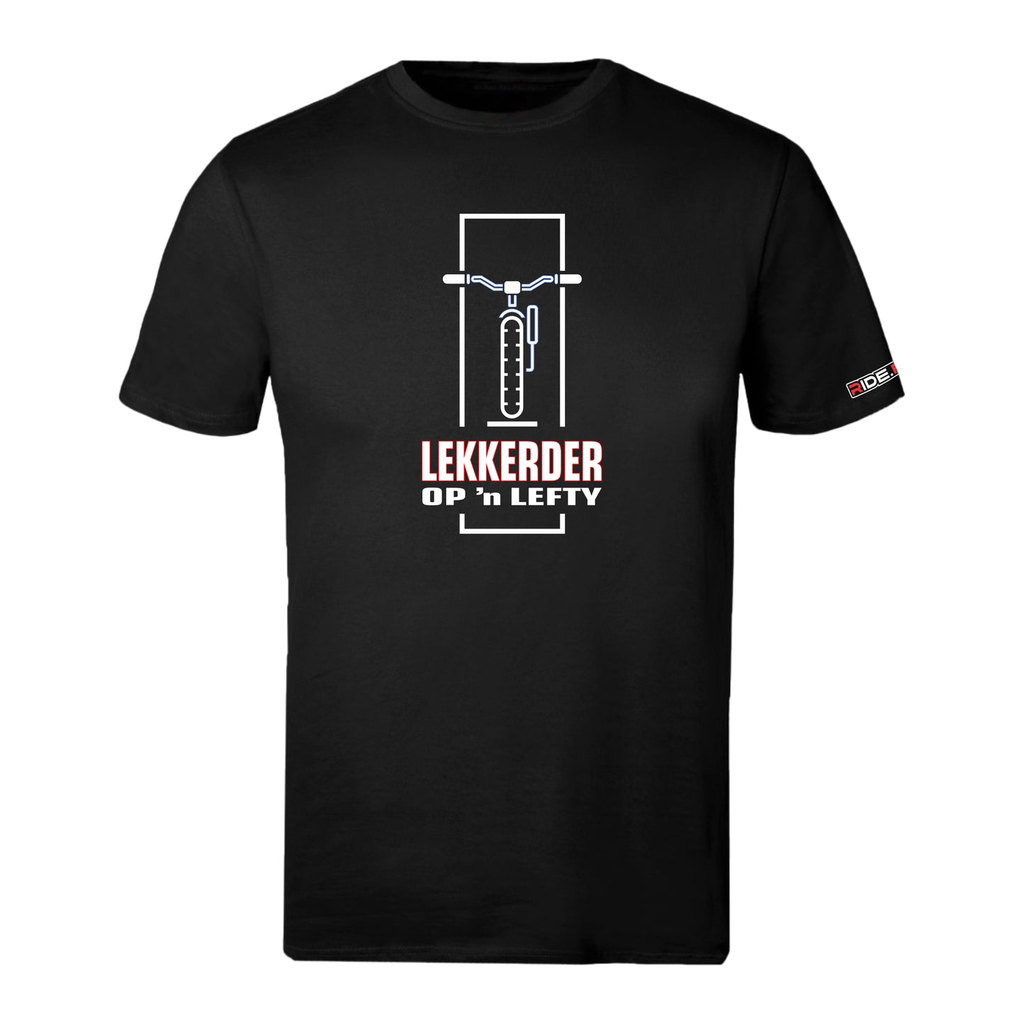Lekkerder Op 'n Lefty T-Shirt - Sports T - Black