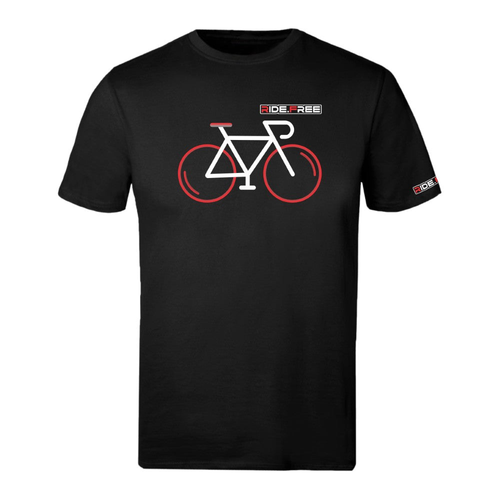Neon Bike - Red - Sports T - Black