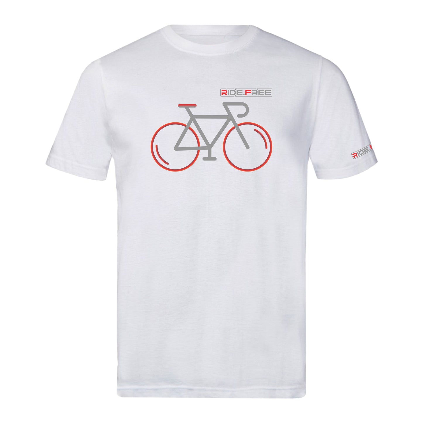 Neon Bike - Red - Sports T - White