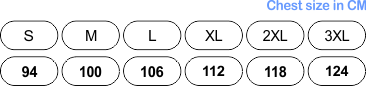 Mens Jersey Size Chart