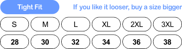 Mens Jersey Size Chart