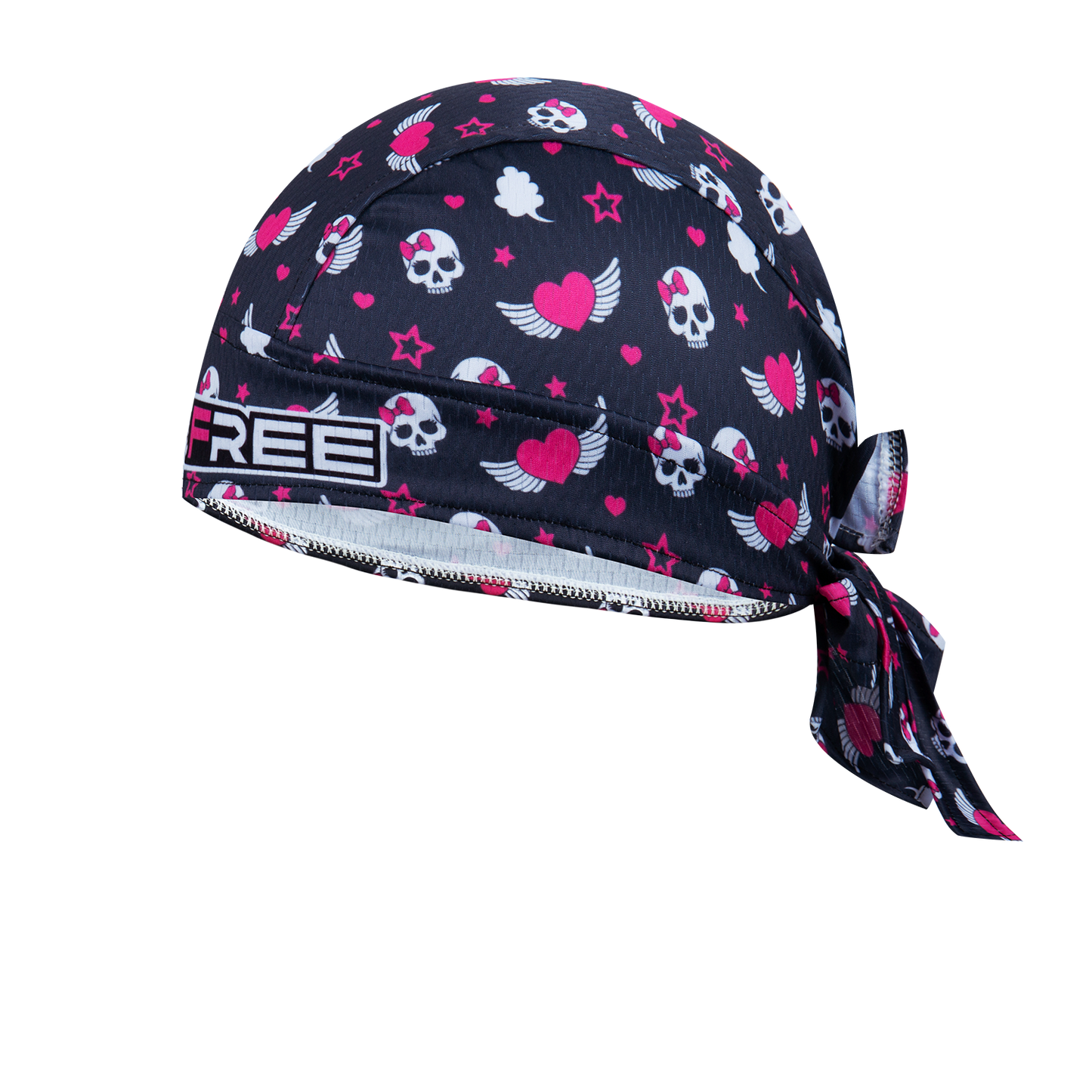 Flying Hearts Skull Cap