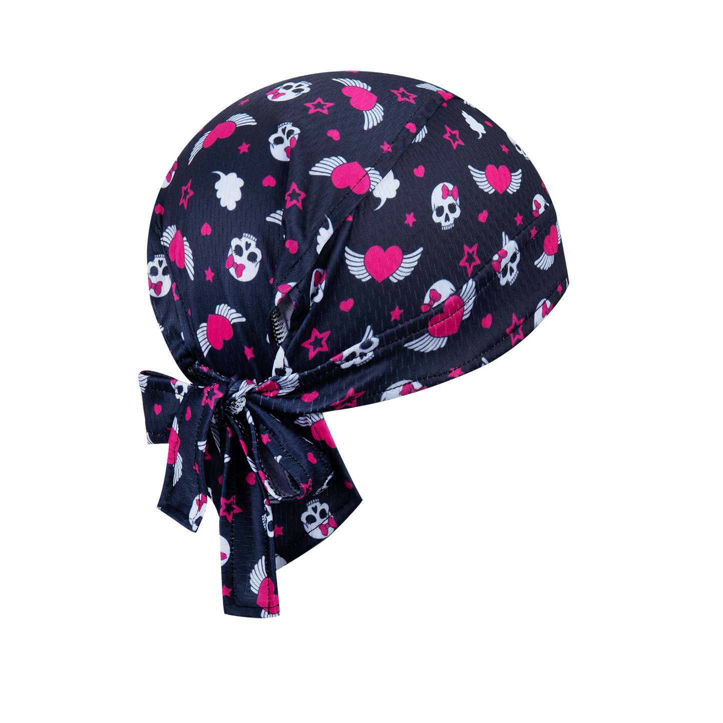 Flying Hearts Skull Cap