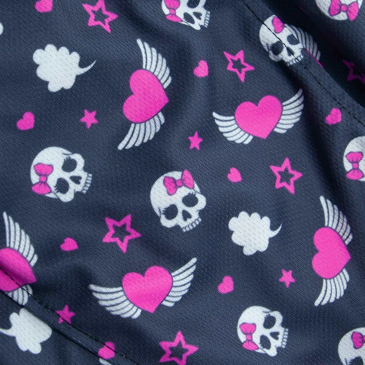 Flying Hearts Skull Cap