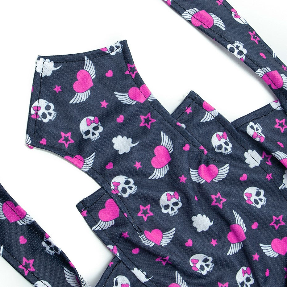 Flying Hearts Skull Cap