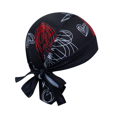 Spagetti Heart Skull Cap - Red