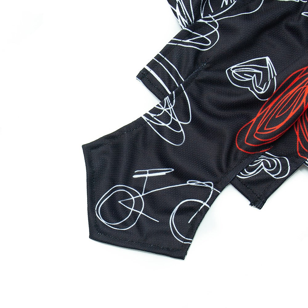Spagetti Heart Skull Cap - Red