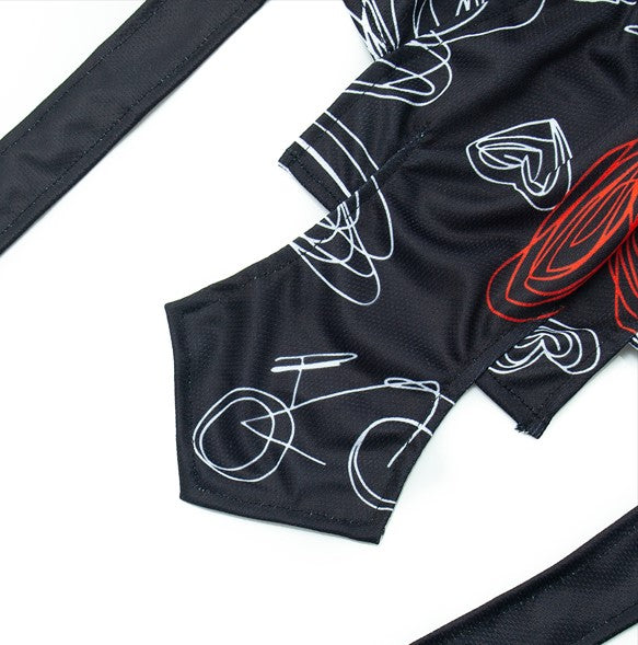 Spagetti Heart Skull Cap - Red