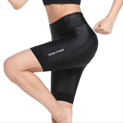 Cycling Shorts - Elasticated Foam Chamois - Womens - Brush Strokes