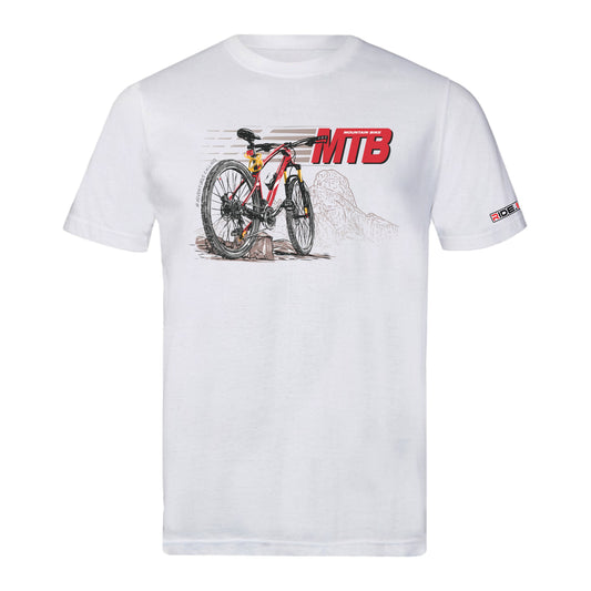 MTB #Adventures Calling - Sports T - White