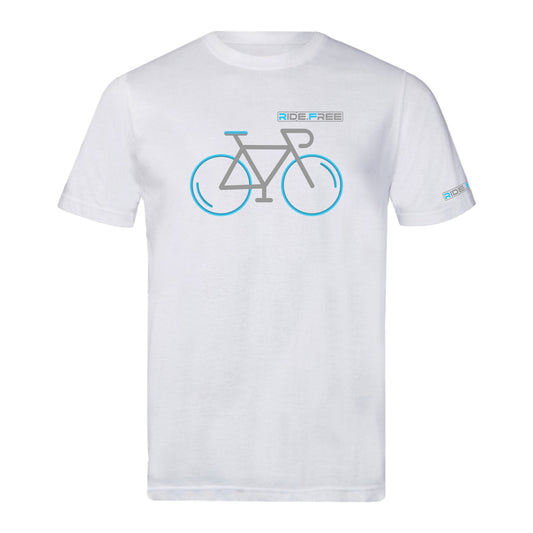 Neon Bike - Blue - Sports T - White