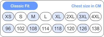 Mens Jersey Size Chart