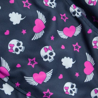 Flying Hearts Skull Cap