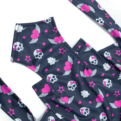 Flying Hearts Skull Cap