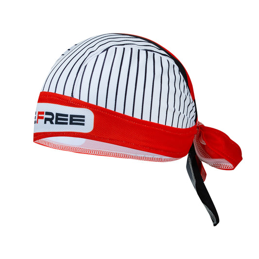 Pin Stripe Skull Cap - Red