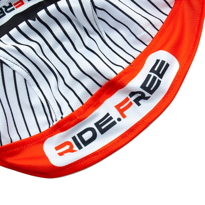 Pin Stripe Skull Cap - Red