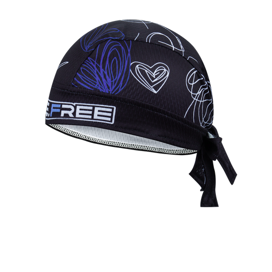 Spagetti Heart Skull Cap - Blue