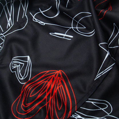 Spagetti Heart Skull Cap - Red